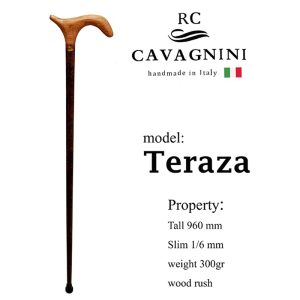 عصای دست ساز ترزا طرح کمپانی CAVAGNINI ایتالیا رنگ عسلی