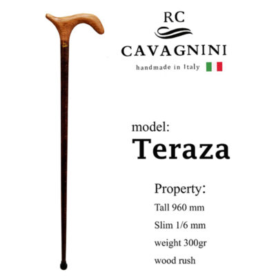 عصای دست ساز ترزا طرح کمپانی CAVAGNINI ایتالیا رنگ عسلی