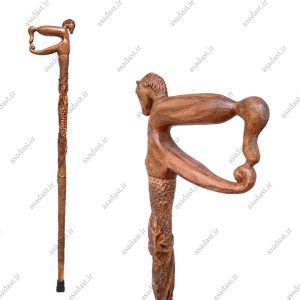 عصای دست ساز منبت کاری طرح اسب مدل آبرامو